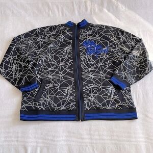 Pnb Nation Geometric Zip Up Lightweight Jacket Size Large